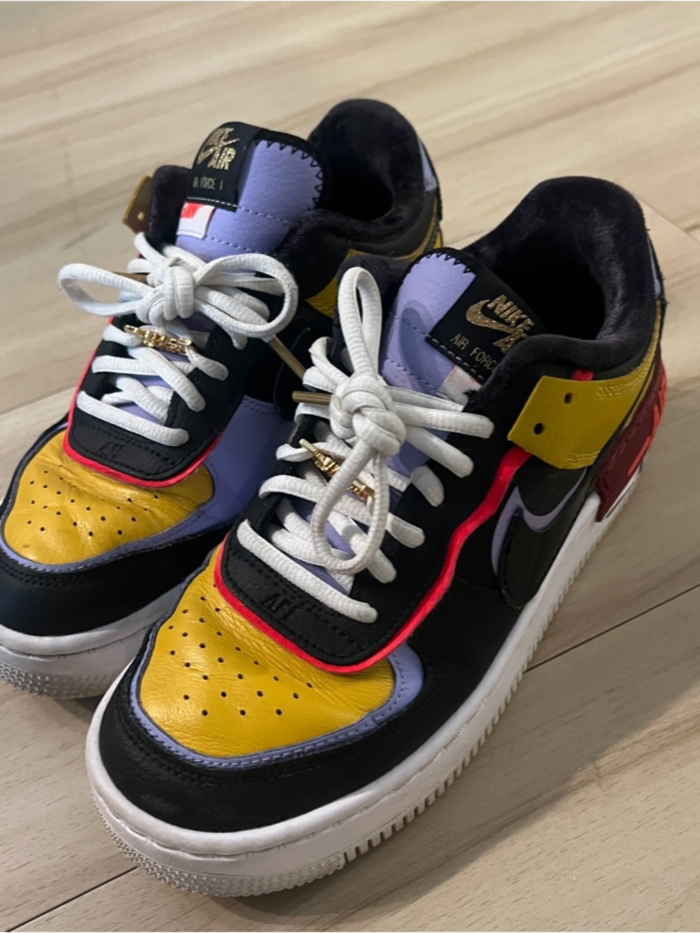Nike Women’s Multicolor Air Force 1 Low - Yellow, Black, Purple